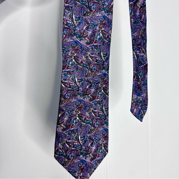 Emilio Pucci Italian Silk Purple Tie - Picture 3 of 7